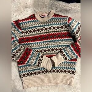 Vintage Kappa Cream and Red Knit Sweater